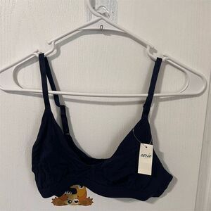 Aerie Women's Blue Bralette Bikini Top Size Small Adjustable Straps‎ NWT
